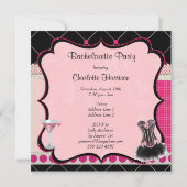 Invitation Corset chic et partie rose de Martini Bachelorette (Dos)