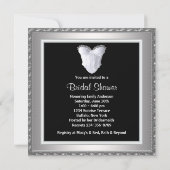 Invitation Corset noir blanc pour douche de mariage (Dos)