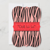 Invitation Corset Rouge & Blanc Sur Zebra Print Lingerie Douc (Dos)
