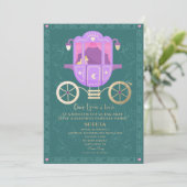 Invitation Corte Princess Car Fairytale Anniversaire (Debout devant)