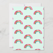 Invitation Corte Sparkin Rainbow fête d'anniversaire (Dos)