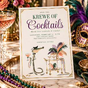 Invitation Cortège de Cocktails Soirée du Mardi Gras