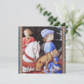 Invitation Cortège des Mages Melchior,Cavaliers,Chat Sauvage (Debout devant)