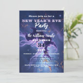 Invitation Cosmic Purple Blue Nebulae fête de la Saint-Sylves (Debout devant)