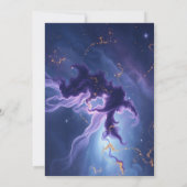 Invitation Cosmic Purple Blue Nebulae fête de la Saint-Sylves (Dos)