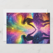 Invitation Cosmic Rainbow Feminine Energy Lesbian Mariage (Dos)