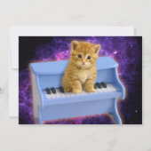 Invitation cosmique Universe de chats de piano (Dos)