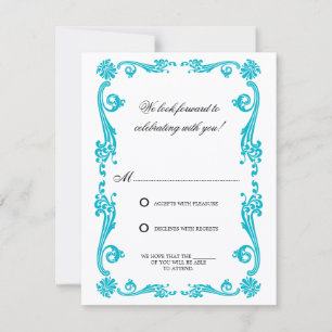 Invitation Cosmopolitan Flourish et Tourbillons RSVP