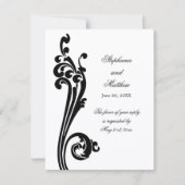 Invitation Cosmopolitan Flourish et Tourbillons RSVP (Devant)