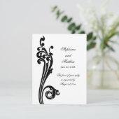 Invitation Cosmopolitan Flourish et Tourbillons RSVP (Debout devant)