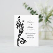 Invitation Cosmopolitan Flourish et Tourbillons RSVP (Debout devant)