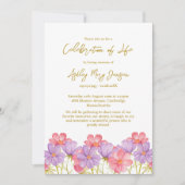 Invitation Cosmos Celebration of Life Funeral (Devant)