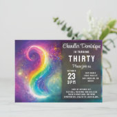 Invitation Cosmos couleur arc-en-ciel tourbillonnant Nebula G (Debout devant)