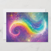Invitation Cosmos couleur arc-en-ciel tourbillonnant Nebula G (Dos)