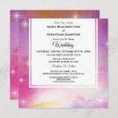 Invitation *~* Cosmos RSVP Site web Nebula Celestin Mariage (Devant / Derrière)