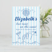 Invitation Costal Beach Bachelorette Destination (Debout devant)