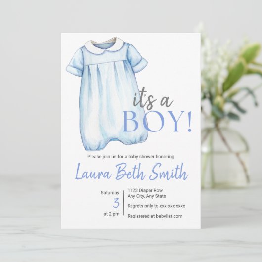 Invitation Costume à bulles pour garçon (Debout devant)