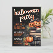 Invitation Costume annuel citrouille Halloween Party (Debout devant)