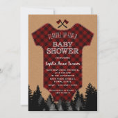 Invitation Costume bébé de charme Lumberjack Red Buffalo Baby (Devant)