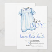 Invitation Costume bulle garçon (Devant / Derrière)