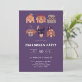 Invitation Costume Chiens Fête d'Halloween (Debout devant)