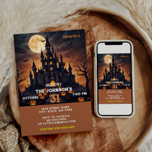 Invitation Costume Citrouille de fête d'Halloween Enfants Adu