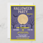 Invitation Costume Citrouille de fête d'Halloween Enfants Adu (Devant)