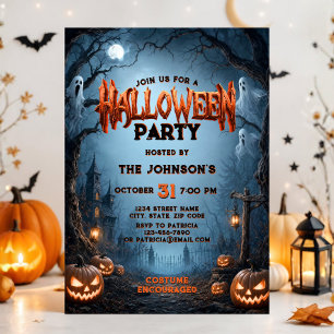 Invitation Costume Citrouille Épouvantable pour Enfants Adult