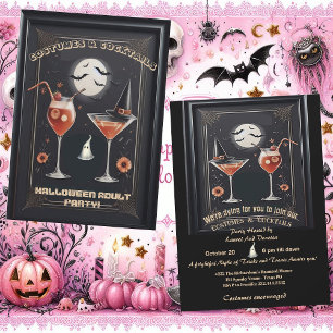 Invitation Costume & Cocktail Adulte Halloween Sorcière Casqu