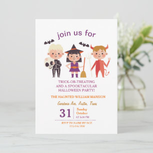 Invitation Costume Cute Halloween Fête D'Halloween Pour Les E