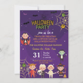 Invitation Costume Cute Halloween Party Pour Enfants (Devant)