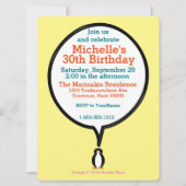 Invitation Costume d'anniversaire avec Mme Penguin Personnali (Devant)