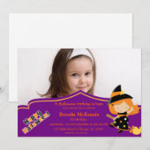 Invitation Costume d'anniversaire d'Halloween (Devant / Derrière)