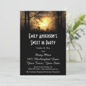 Invitation Costume de cimetière d'Halloween Sweet 16 Annivers (Debout devant)