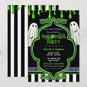 Invitation Costume de fantôme Halloween Slime vert Fête (Devant / Derrière)