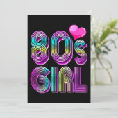 Invitation Costume de fête d'anniversaire fille années 80 Rét (Debout devant)