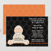 Invitation Costume de fête des enfants d'Halloween (Devant / Derrière)