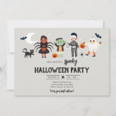 Invitation Costume de fête d'Halloween Anniversaire de enfant (Devant)