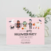 Invitation Costume de fête d'Halloween Anniversaire de enfant (Debout devant)
