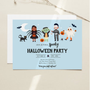 Invitation Costume de fête d'Halloween Anniversaire de enfant