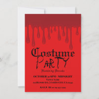 Costume de fête d'Halloween avec du sang rouge qui