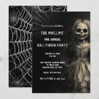 Costume de fête d'Halloween de poupée squelette ha