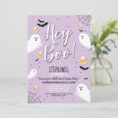 Invitation Costume de fête d'Halloween Enfants Hey Boo Ghost (Debout devant)