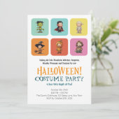 Invitation Costume de fête d'Halloween pour enfants mignons | (Debout devant)