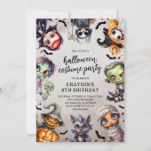 Invitation Costume de fête d'Halloween pour l'anniversaire de (Devant)