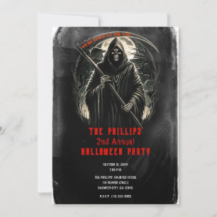 Invitation Costume de fête Halloween Black Grunge de la Fauch
