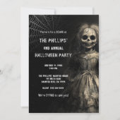 Invitation Costume de fête Halloween de poupée squelette hant (Devant)