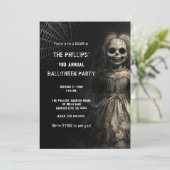 Invitation Costume de fête Halloween de poupée squelette hant (Debout devant)