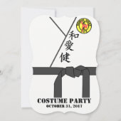 Invitation Costume de karaté personnalisé Halloween Party (Dos)