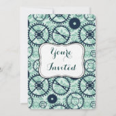 Invitation Costume de montre à vapeur et fête d'anniversaire (Dos)